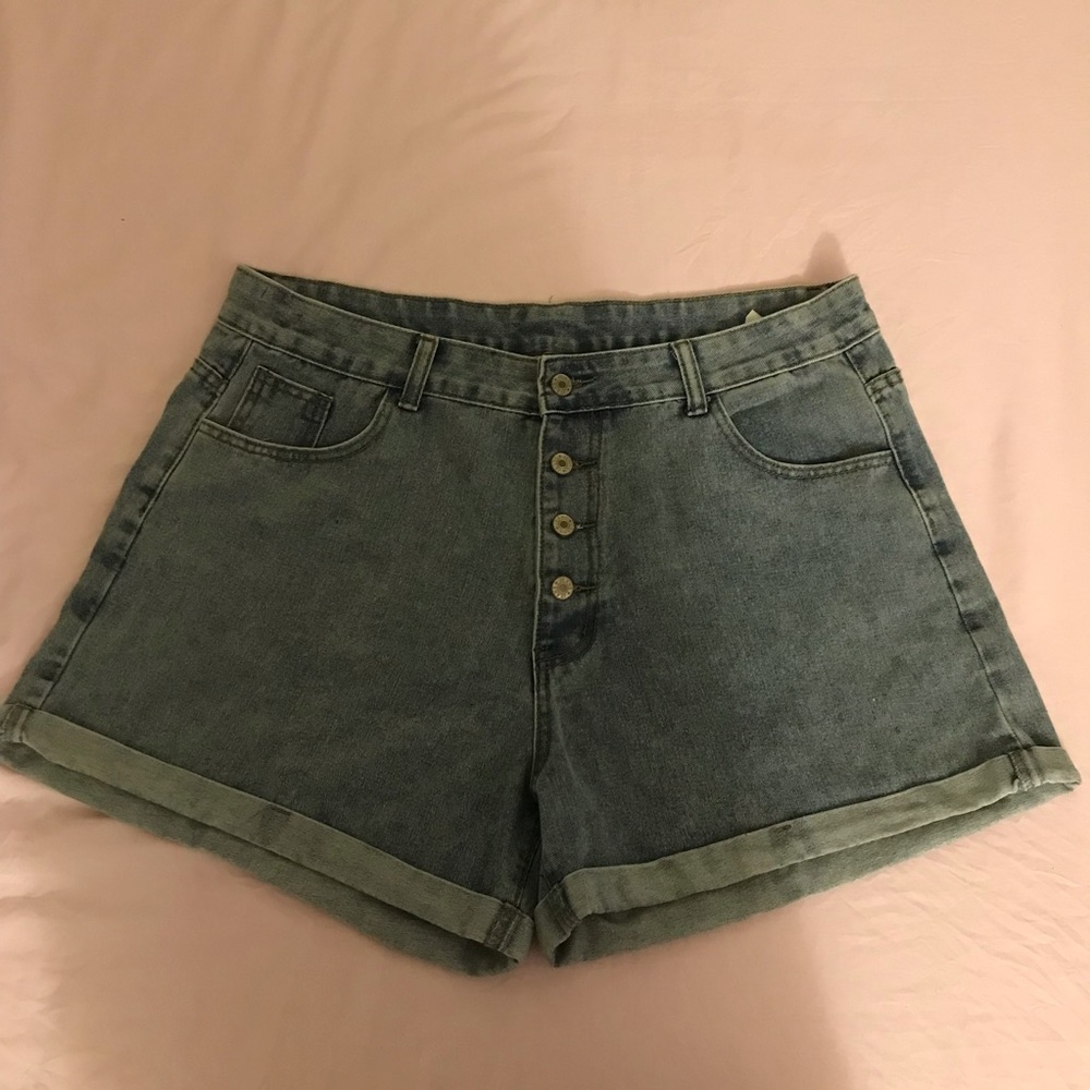 High Waist Jean Shorts